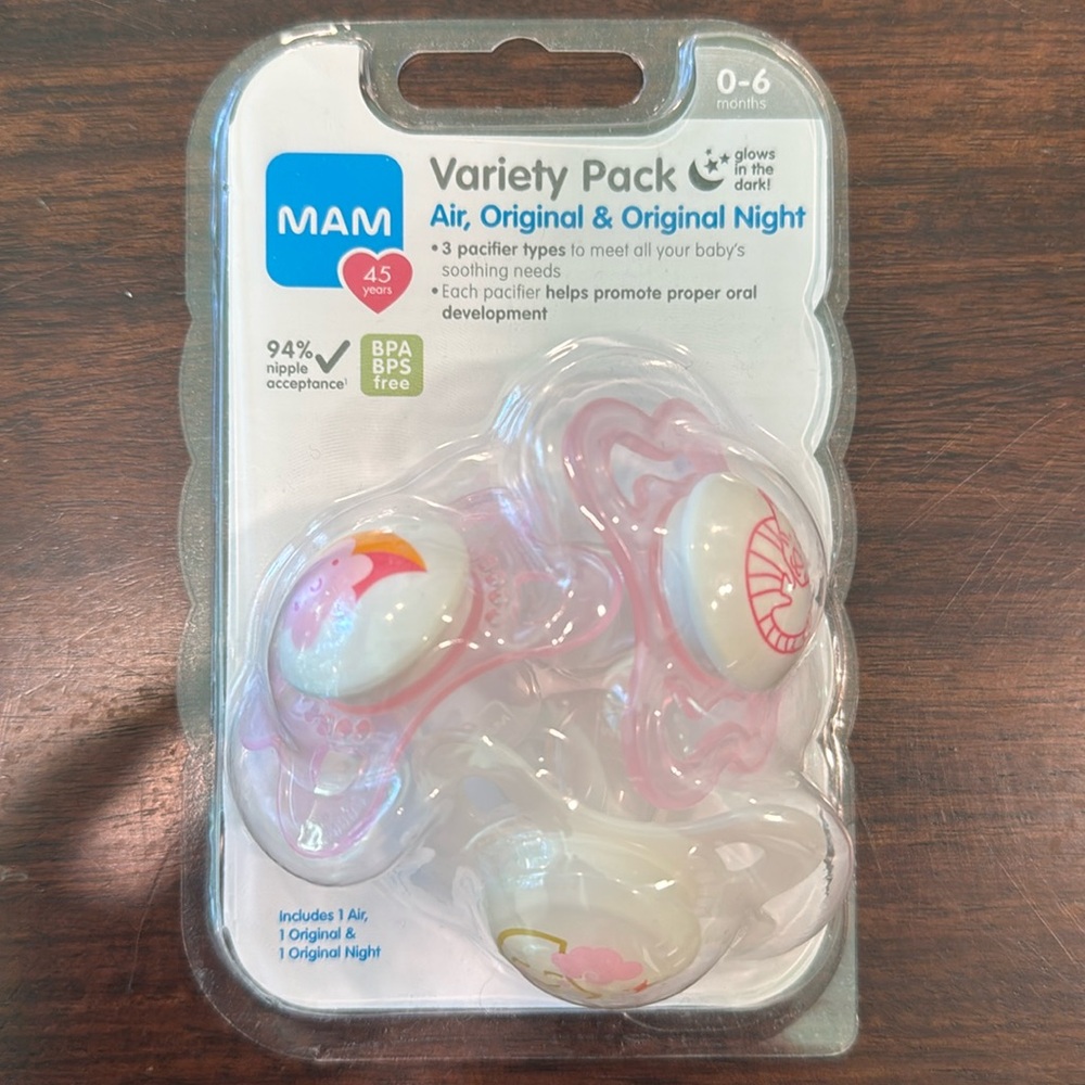 *5/$20 or 3/$15* MAM Variety Pacifier Pack 0-6 months